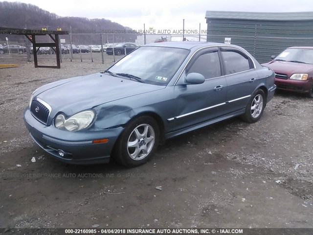 KMHWF35H15A173838 - 2005 HYUNDAI SONATA GLS/LX TEAL photo 2