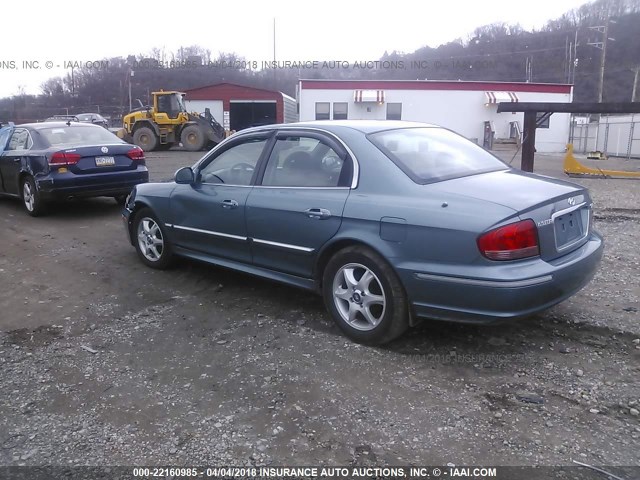 KMHWF35H15A173838 - 2005 HYUNDAI SONATA GLS/LX TEAL photo 3