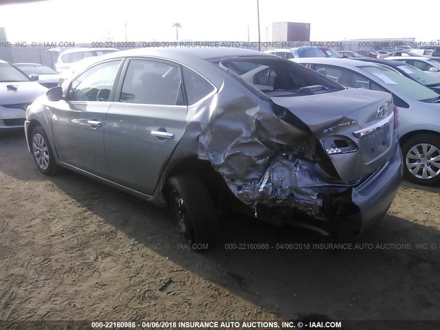 3N1AB7AP7EL684898 - 2014 NISSAN SENTRA S/SV/SR/SL GRAY photo 3