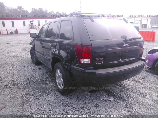 1J8GR48K58C245932 - 2008 JEEP GRAND CHEROKEE LAREDO BLACK photo 3