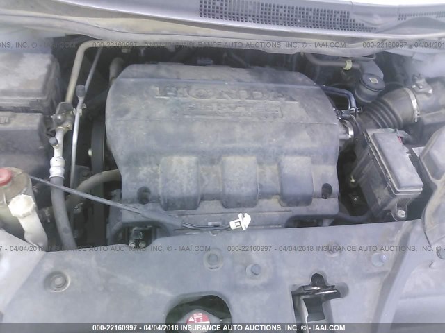 5FNRL5H62CB063790 - 2012 HONDA ODYSSEY EXL ვერცხლისფერი ფოტო 10