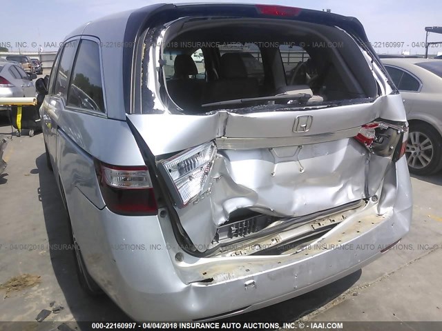 5FNRL5H62CB063790 - 2012 HONDA ODYSSEY EXL ვერცხლისფერი ფოტო 6