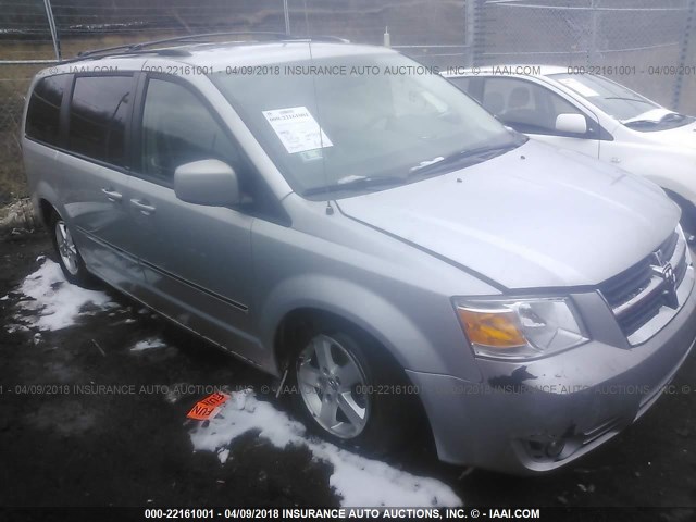 1D8HN54P08B173947 - 2008 DODGE GRAND CARAVAN SXT SILVER photo 1