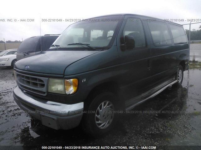 1FMEE1164VHB75341 - 1997 FORD ECONOLINE E150 GREEN photo 2