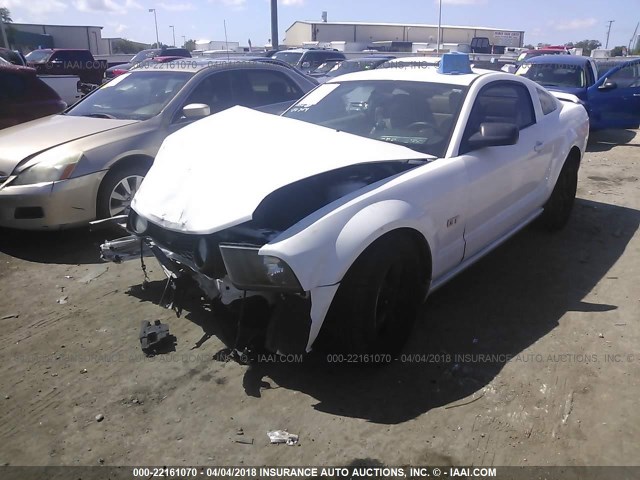 1ZVHT82H265128471 - 2006 FORD MUSTANG GT WHITE photo 2