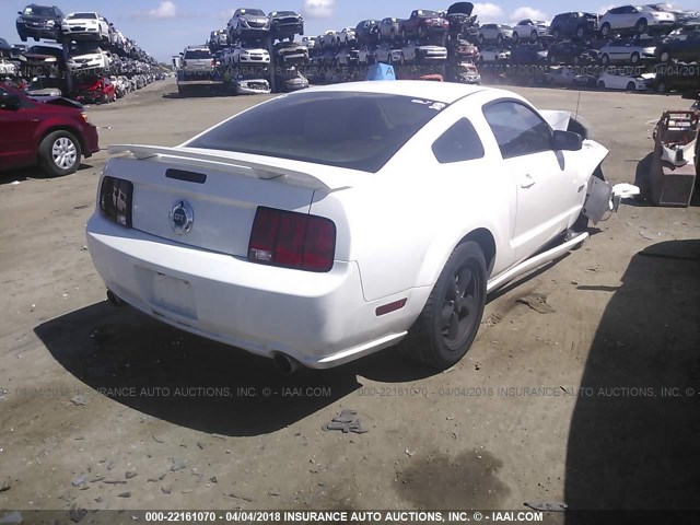 1ZVHT82H265128471 - 2006 FORD MUSTANG GT WHITE photo 4