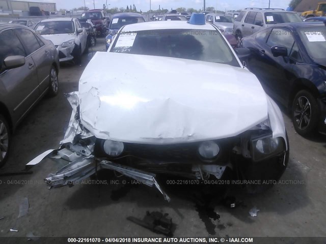 1ZVHT82H265128471 - 2006 FORD MUSTANG GT WHITE photo 6