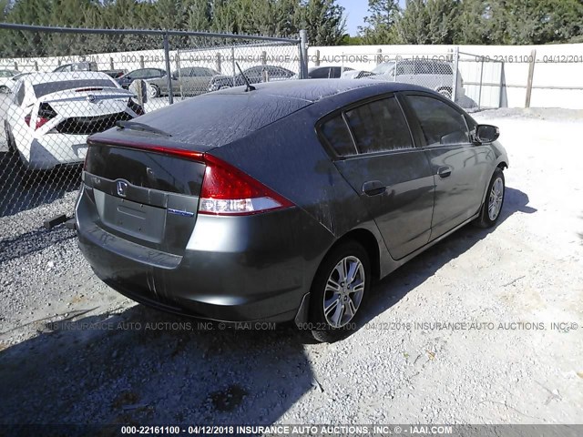 JHMZE2H78AS005716 - 2010 HONDA INSIGHT EX GRAY photo 4