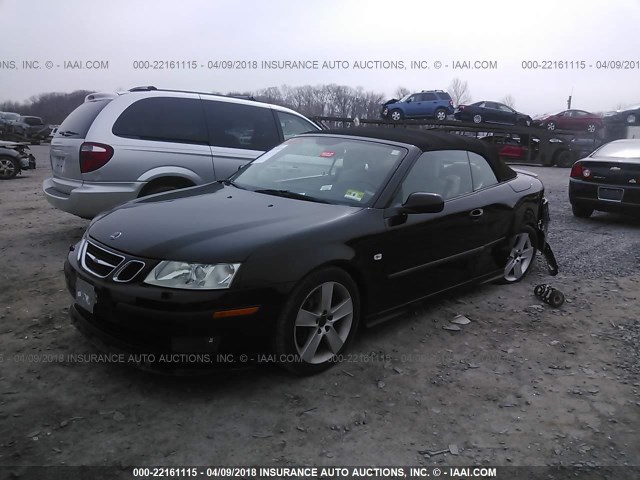 YS3FH71U676003353 - 2007 SAAB 9-3 AERO BLACK photo 2