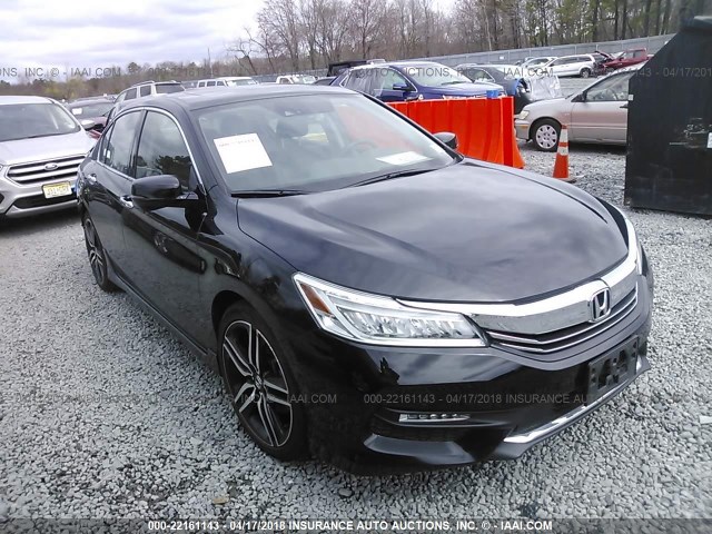 1HGCR3F91GA026641 - 2016 HONDA ACCORD TOURING BLACK photo 1