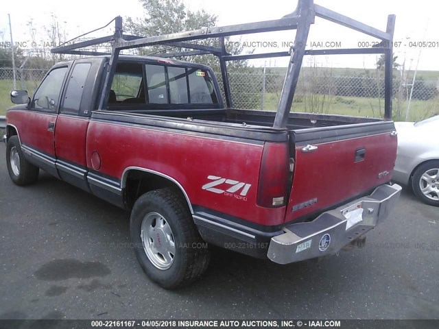 2GTEK19K0P1508543 - 1993 GMC SIERRA K1500 RED photo 3