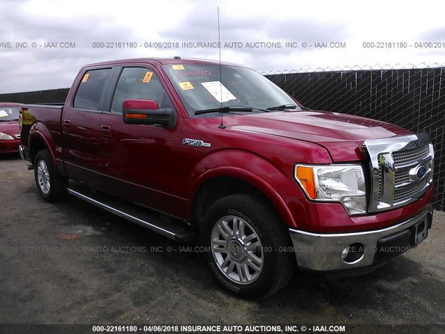 1FTFW1CF2CFA22100 - 2012 FORD F150 SUPERCREW RED photo 1