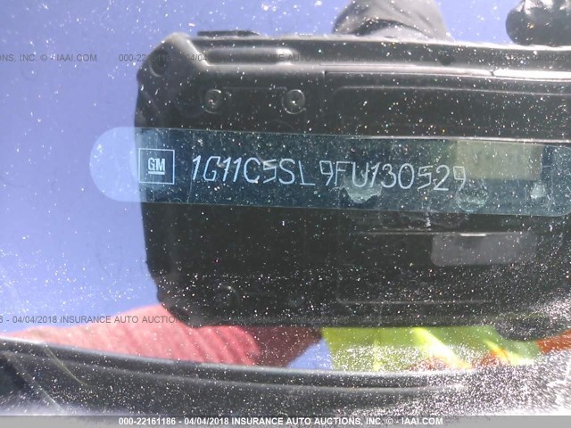 1G11C5SL9FU130529 - 2015 CHEVROLET MALIBU 1LT SILVER photo 9