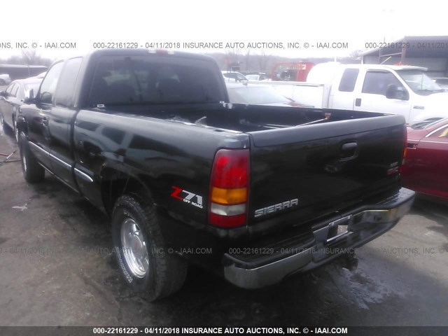 2GTEK19T421281326 - 2002 GMC NEW SIERRA K1500 BLACK photo 3