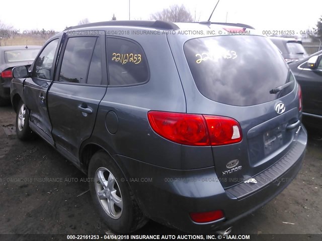 5NMSG13D18H216430 - 2008 HYUNDAI SANTA FE GLS BLUE photo 3