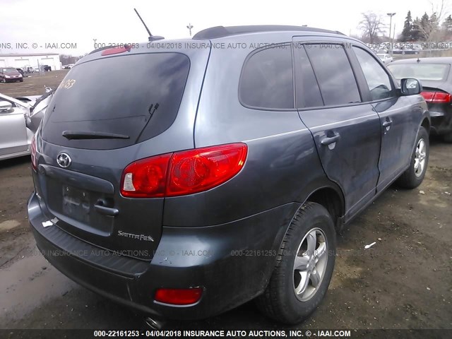 5NMSG13D18H216430 - 2008 HYUNDAI SANTA FE GLS BLUE photo 4