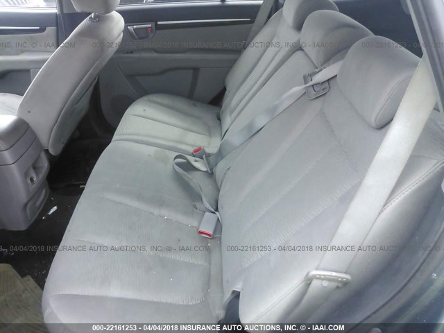 5NMSG13D18H216430 - 2008 HYUNDAI SANTA FE GLS BLUE photo 8