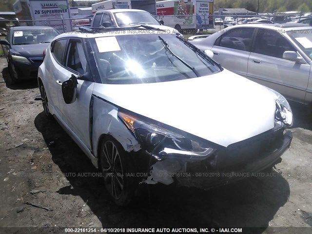 KMHTC6AE1GU274842 - 2016 HYUNDAI VELOSTER TURBO WHITE photo 6