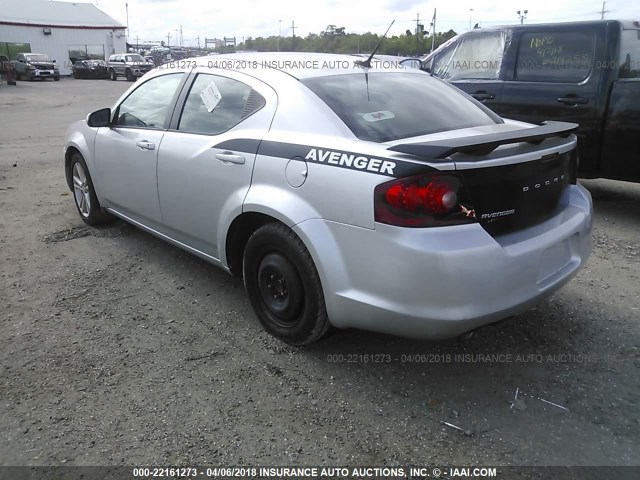 1B3BD1FG2BN541548 - 2011 DODGE AVENGER MAINSTREET SILVER photo 3