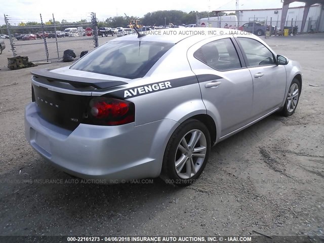 1B3BD1FG2BN541548 - 2011 DODGE AVENGER MAINSTREET SILVER photo 4