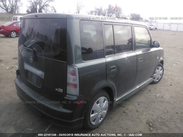 JTLKT324964046594 - 2006 TOYOTA SCION XB GRAY photo 4