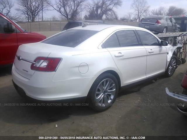 1FAHP2FW8AG106099 - 2010 FORD TAURUS LIMITED WHITE photo 4