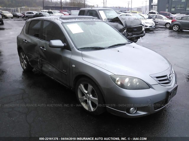 JM1BK143861400842 - 2006 MAZDA 3 HATCHBACK GRAY photo 1