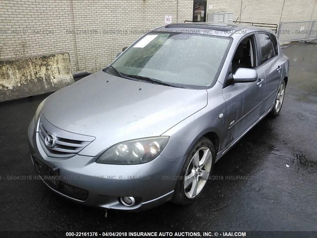 JM1BK143861400842 - 2006 MAZDA 3 HATCHBACK GRAY photo 2