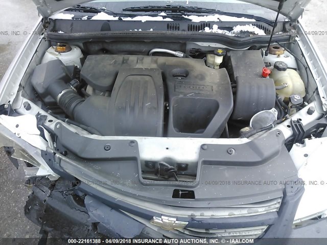 1G1AK55F967849111 - 2006 CHEVROLET COBALT LS SILVER photo 10