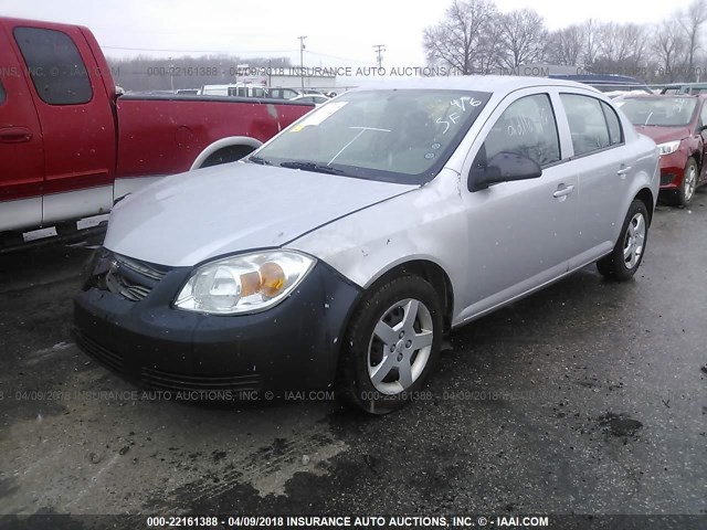 1G1AK55F967849111 - 2006 CHEVROLET COBALT LS SILVER photo 2