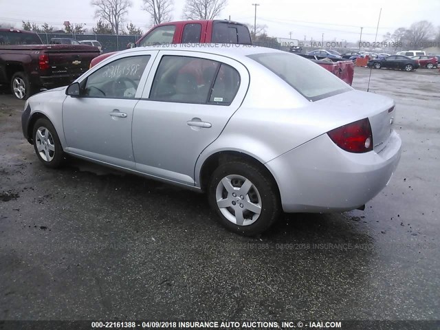 1G1AK55F967849111 - 2006 CHEVROLET COBALT LS SILVER photo 3