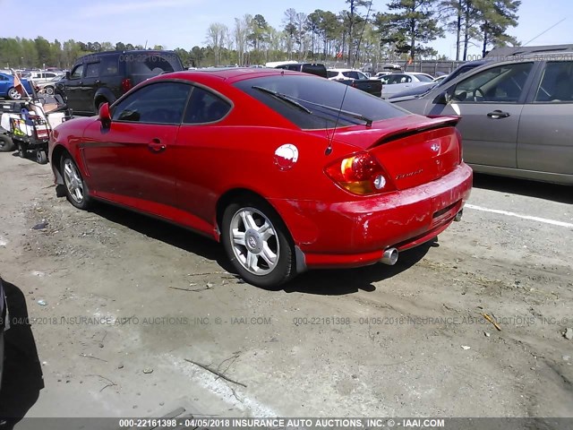 KMHHN65F73U065487 - 2003 HYUNDAI TIBURON GT RED photo 3