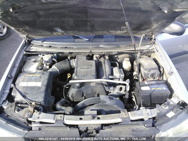 1GNET16S556180454 - 2005 CHEVROLET TRAILBLAZER EXT LS/EXT LT SILVER photo 10