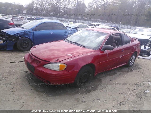 1G2NE12F12C307715 - 2002 PONTIAC GRAND AM SE RED photo 2