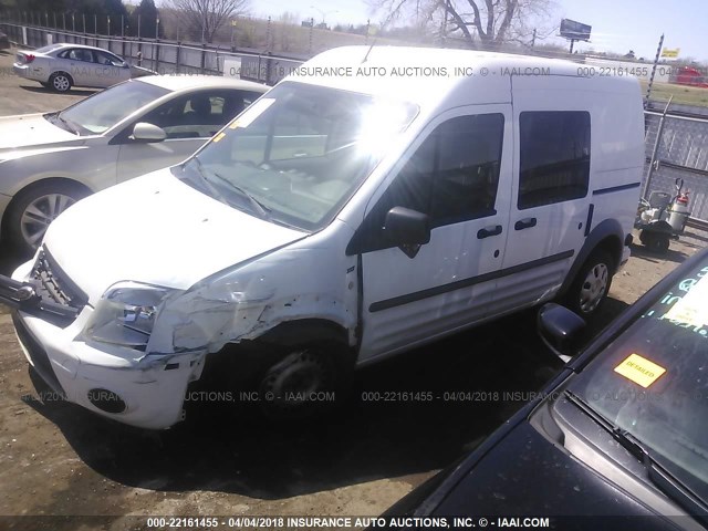 NM0LS6BN9CT110113 - 2012 FORD TRANSIT CONNECT XLT WHITE photo 2