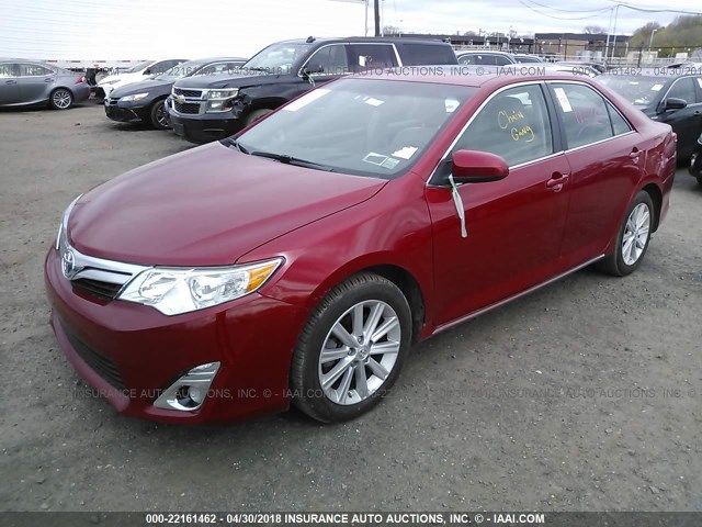 4T1BD1FK3EU137120 - 2014 TOYOTA CAMRY HYBRID/LE/XLE 红色 照片 2