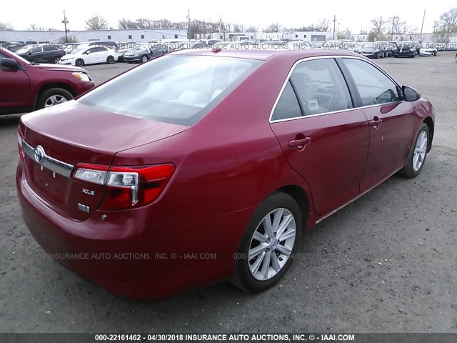 4T1BD1FK3EU137120 - 2014 TOYOTA CAMRY HYBRID/LE/XLE 红色 照片 4
