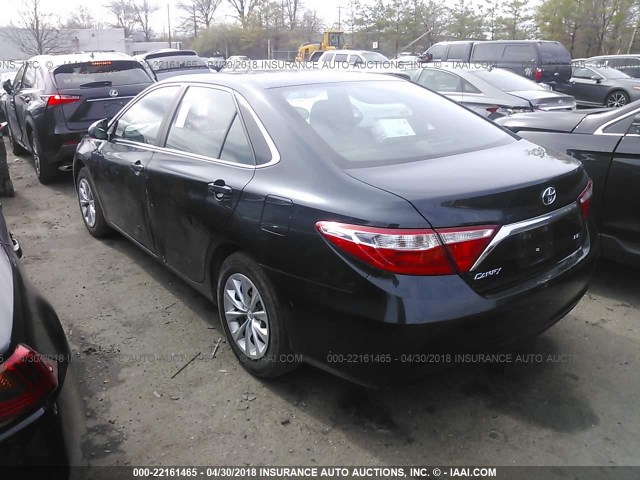 4T4BF1FK8GR533272 - 2016 TOYOTA CAMRY LE/XLE/SE/XSE BLACK photo 3