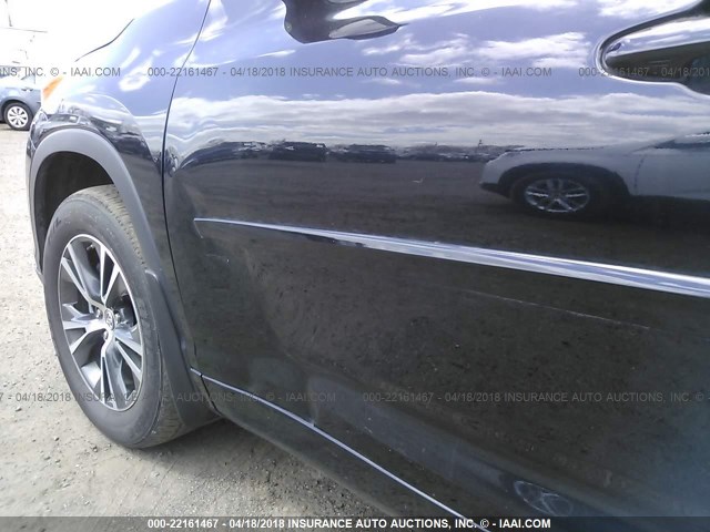 5TDJKRFH8GS237603 - 2016 TOYOTA HIGHLANDER XLE შავი ფოტო 6