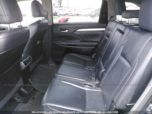 5TDJKRFH8GS237603 - 2016 TOYOTA HIGHLANDER XLE შავი ფოტო 8