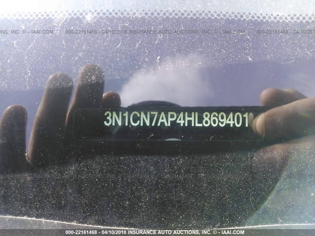 3N1CN7AP4HL869401 - 2017 NISSAN VERSA S/S PLUS/SV/SL 白色 照片 9