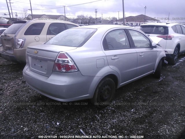 KL1TD5DE7BB198661 - 2011 CHEVROLET AVEO LS/LT 灰色 照片 4