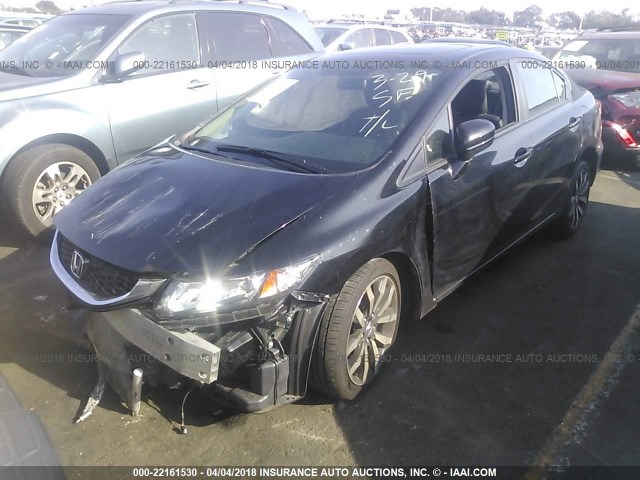 19XFB2F99FE047727 - 2015 HONDA CIVIC EXL BLACK photo 2