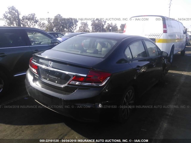 19XFB2F99FE047727 - 2015 HONDA CIVIC EXL BLACK photo 4