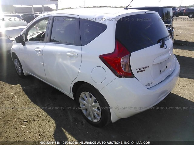 3N1CE2CP2FL444725 - 2015 NISSAN VERSA NOTE S/S PLUS/SV/SL/SR WHITE photo 3