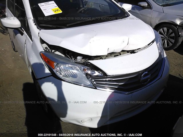 3N1CE2CP2FL444725 - 2015 NISSAN VERSA NOTE S/S PLUS/SV/SL/SR WHITE photo 6