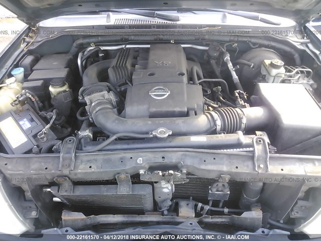 5N1AR18W96C653289 - 2006 NISSAN PATHFINDER LE/SE/XE BLUE photo 10