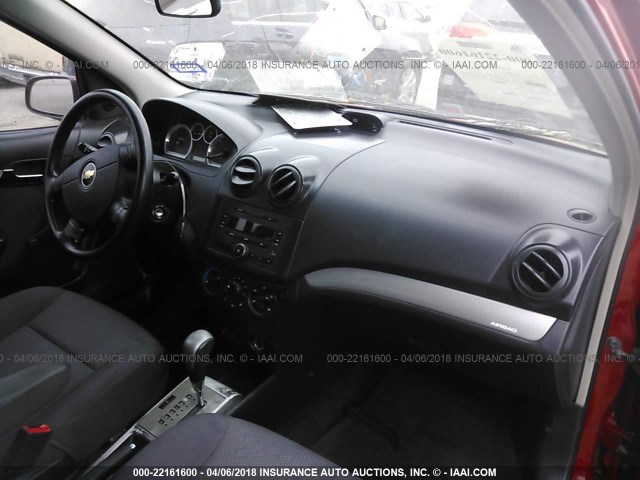 KL1TD56688B130853 - 2008 CHEVROLET AVEO LS RED photo 5