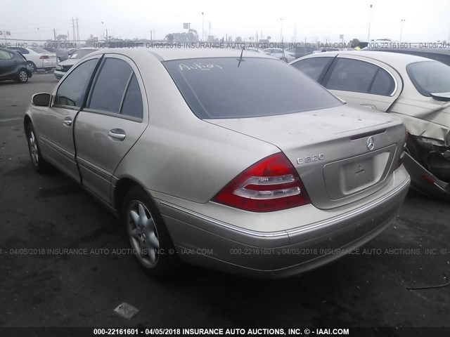 WDBRF64J22F160455 - 2002 MERCEDES-BENZ C 320 GOLD photo 3