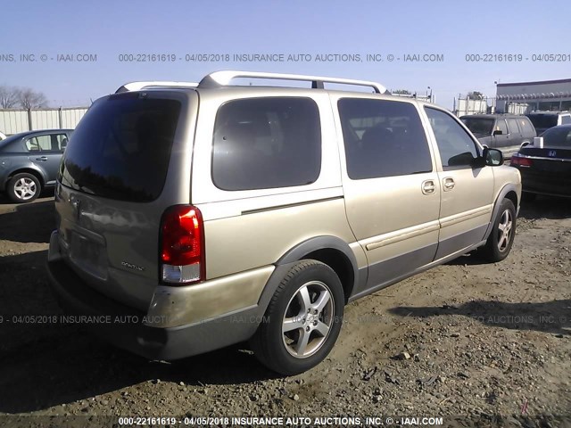 1GMDV33LX5D302921 - 2005 PONTIAC MONTANA SV6 GOLD photo 4